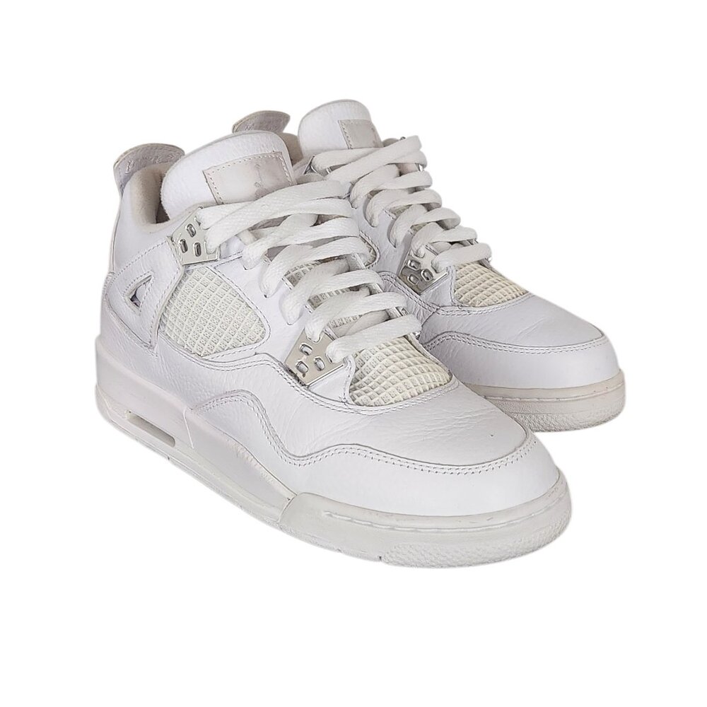 Air Jordan 4 Retro GS 25th Silver Anniversary 408452-101 RARE Sneakers Size 6Y